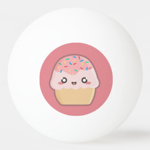 Bolinha De Ping Pong Cupcake de Kawaii