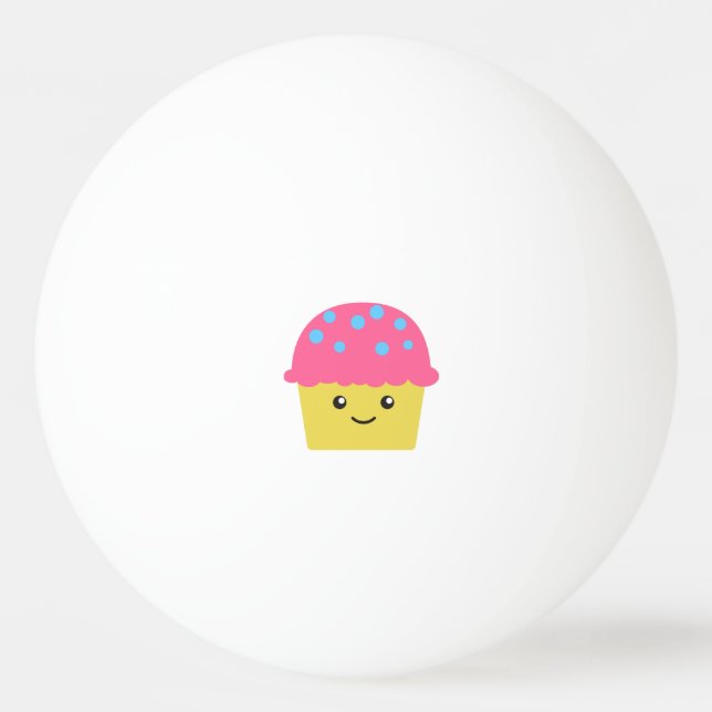 Bolinha De Ping Pong Cupcake Kawaii Cute (Frente)