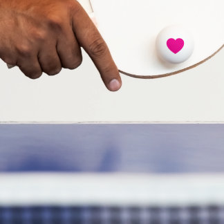 Bolinha De Ping Pong Custom Pink Heart Ping Pong Ball – Romantic Table