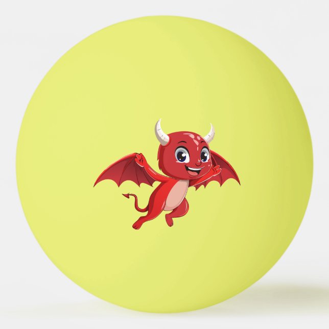 Bolinha De Ping Pong Cute cartoon flying devil (Frente)