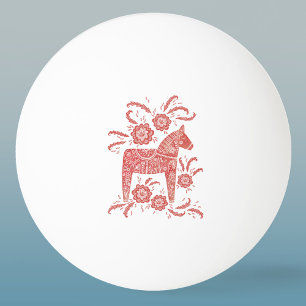 Bolinha De Ping Pong Dala Horse Red and White FolArt