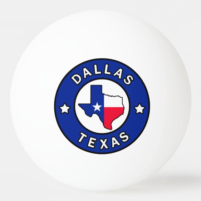 Bolinha De Ping Pong Dallas Texas (Frente)