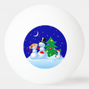 Bolinha De Ping Pong Dança do boneco de neve