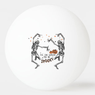 Bolinha De Ping Pong Dançando esqueletos no Halloween
