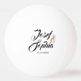 Bolinha De Ping Pong Data do Nome do Casal de Favorito Personalizado Mo