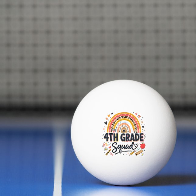 Bolinha De Ping Pong De Volta ao Colar Arco-íris 4º Quarto Ano Equipe (Líquido)