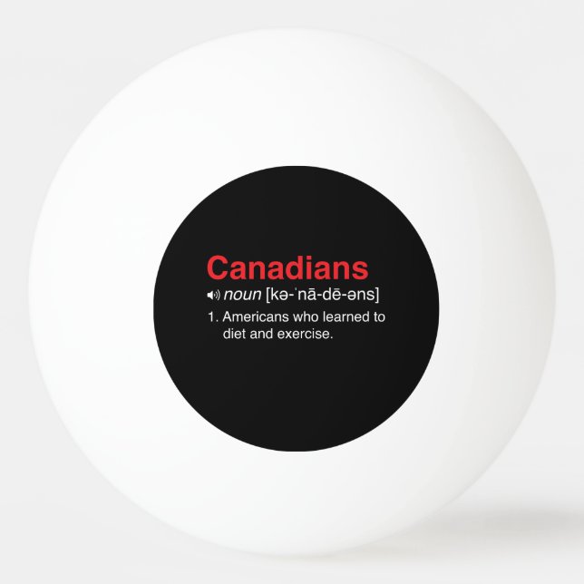 Bolinha De Ping Pong Definição dos canadenses (Frente)