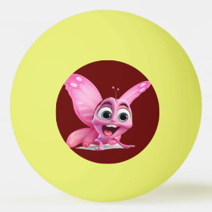 Bolinha De Ping Pong desenho animado da borboleta rosa O desenho animad