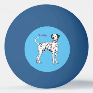 Bolinha De Ping Pong Desenho animado de cão dálmata