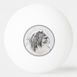 Bolinha De Ping Pong Desenho Collie Com Carapaça - Arte Cachorra Origin