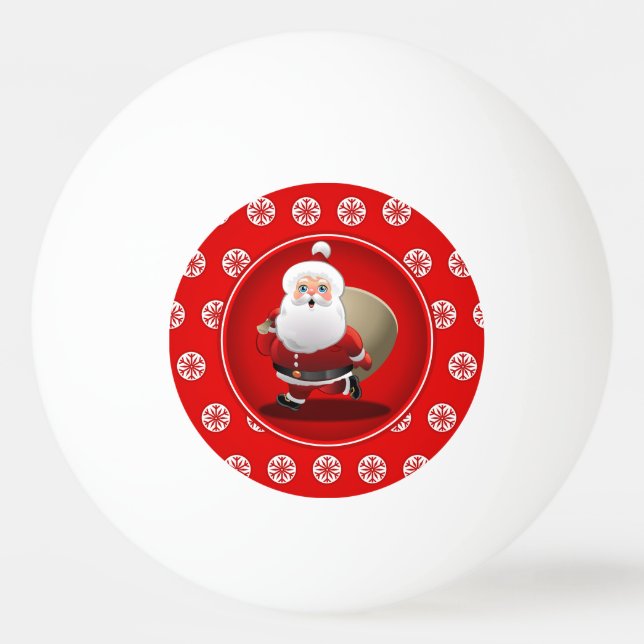 Bolinha De Ping Pong Desenhos animados bonitos de Papai Noel (Frente)