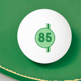 Bolinha De Ping Pong Design de 85 a verde na horta com listras