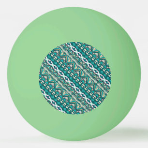 Bolinha De Ping Pong Design design aztec padrões verde-esverdeado