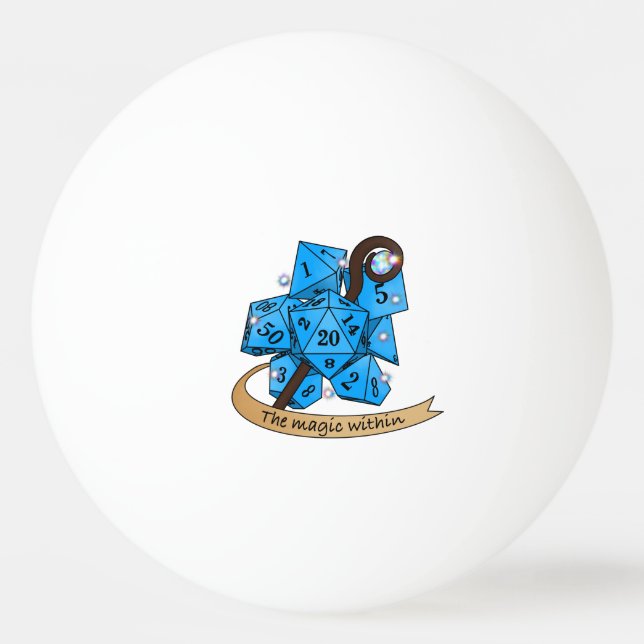 Bolinha De Ping Pong Design do Sorcerer Dice (Frente)
