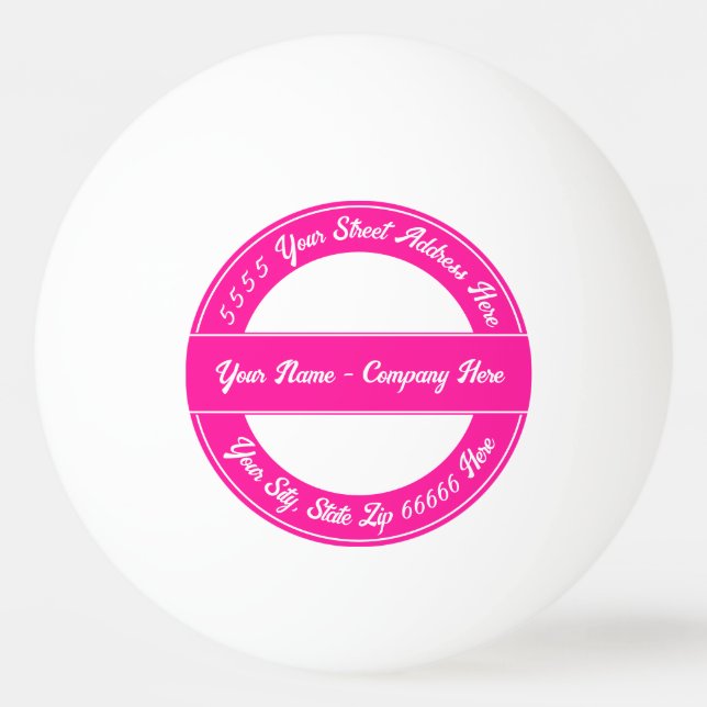 Bolinha De Ping Pong Design seu próprio nome Texto Ping Pong Ball Model (Frente)