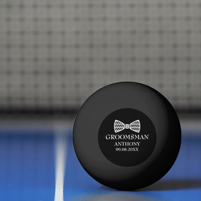 Bolinha De Ping Pong Despedida de Solteiro Black Moderno Casamento Padr (Líquido)