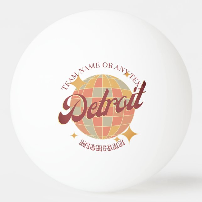 Bolinha De Ping Pong Detroit Michigan City mesa (Frente)