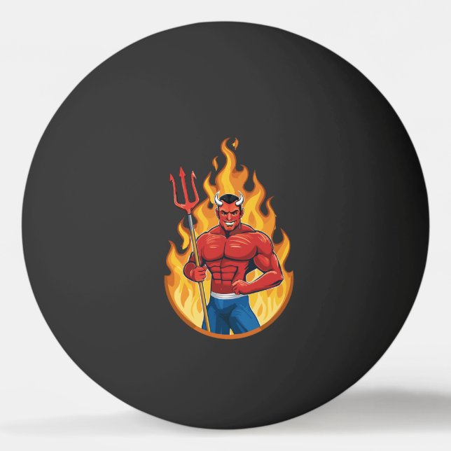 Bolinha De Ping Pong Devil with trident (Frente)