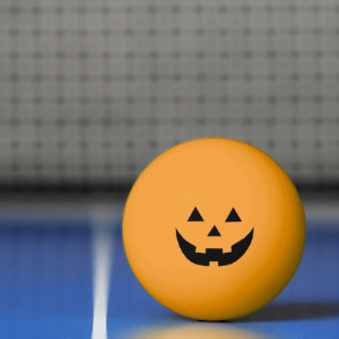 Bolinha De Ping Pong Dia de as Bruxas engraçado preto cor de laranja es