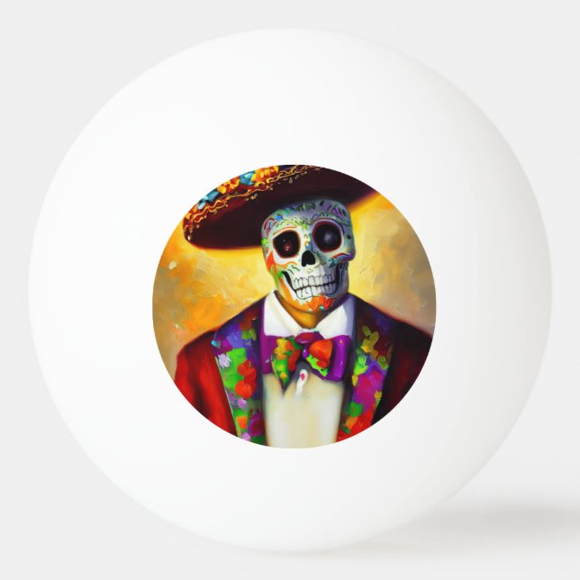 Bolinha De Ping Pong Dia do Homem Morto (3) (Frente)