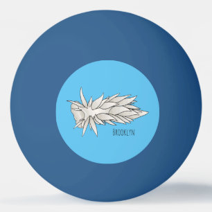 Bolinha De Ping Pong Dirona albolineata nudibranch cartoon illustration