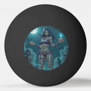 Bolinha De Ping Pong Doce de Halloween ou Namorada Zumbi com Miolos