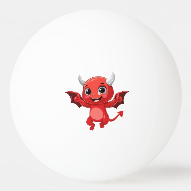 Bolinha De Ping Pong Doce diabo voador de desenho animado (Frente)