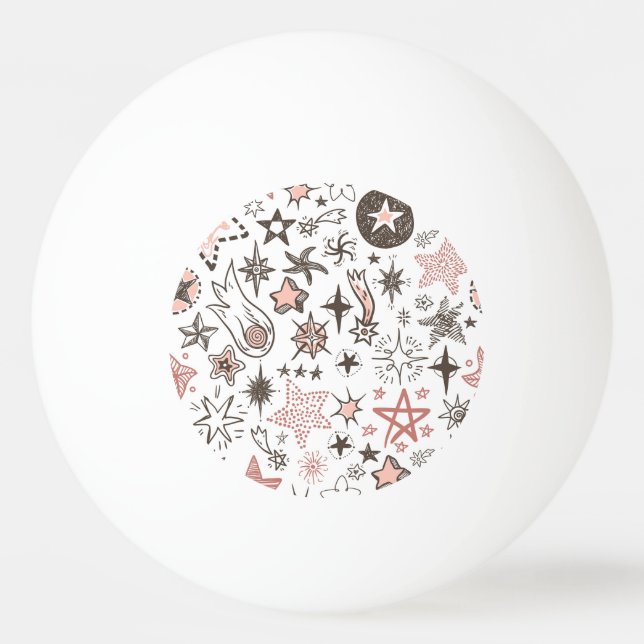 Bolinha De Ping Pong Dodles Cósmicos: Estrelas e Cometas (Frente)