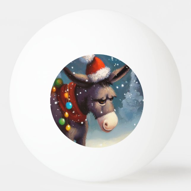 Bolinha De Ping Pong Donkey Natal (2) (Frente)