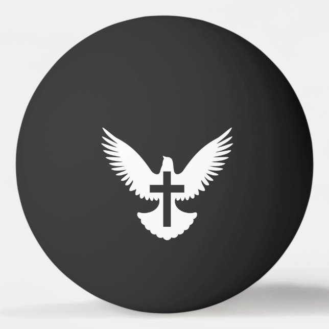 Bolinha De Ping Pong Dove com Cruz (Frente)