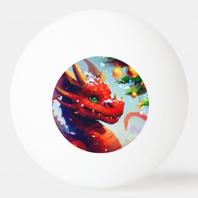 Bolinha De Ping Pong Dragão de Natal (2) (Frente)