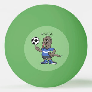 Bolinha De Ping Pong Dragão Komodo engraçado bonito jogando cartoon de