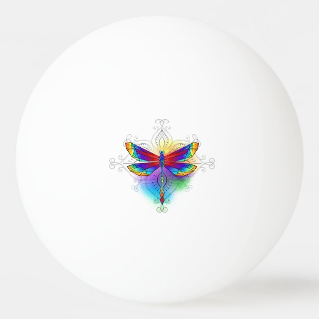 Bolinha De Ping Pong Dragonfly Poligonal (Frente)