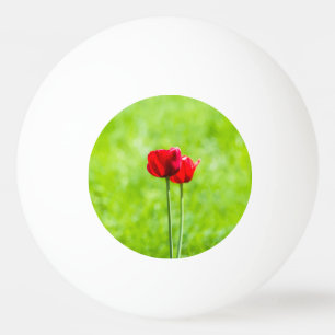 Bolinha De Ping Pong Duas flores de tulipa vermelha