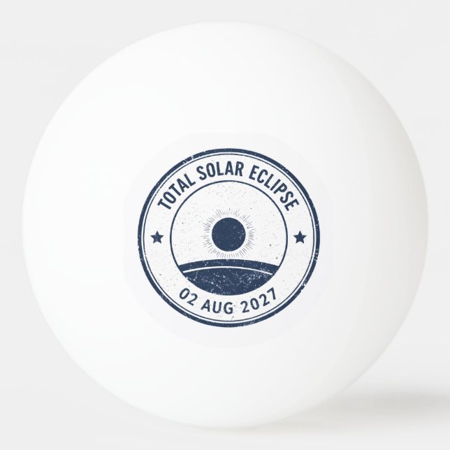 Bolinha De Ping Pong Eclipse Solar de 2 de agosto de 2027 (Frente)