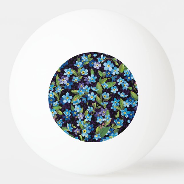Bolinha De Ping Pong Elegance Forget-Me-Not Floral Patterno (Frente)