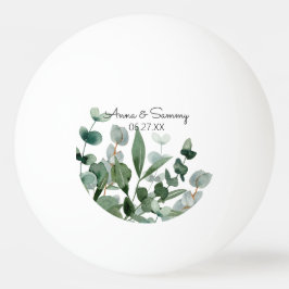 Bolinha De Ping Pong Elegante e Sofisticado Jogo de Casamento com Folha