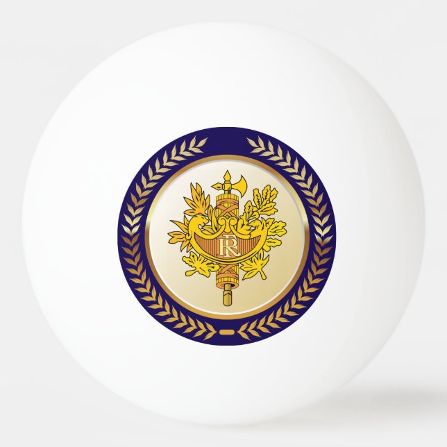 Bolinha De Ping Pong Emblema Da França (Frente)