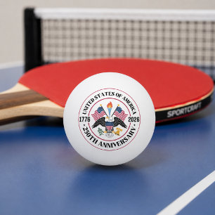 Bolinha De Ping Pong Emblema Patriótico da Águia do 250º Aniversário do