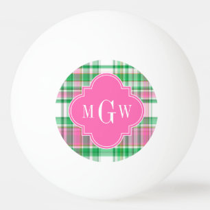 Bolinha De Ping Pong Emerald Green Hot Pink Whirox Preppy Madras Monogr