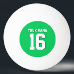 Bolinha De Ping Pong Emerald Green Sports Team Jersey<br><div class="desc">Emerald Green Team Jersey / Sports Jersey / Football Jersey =============== Personalize isso com seu próprio nome ou nome de equipe e um número. Você pode alterar o tamanho, a cor e o posicionamento do texto se precisar fazer alterações, remover a sombra do texto, adicionar texto e/ou imagens próprias para...</div>