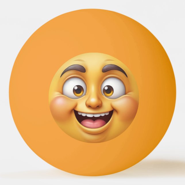 Bolinha De Ping Pong Emojis Feliz Irritado (Frente)