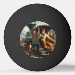 Bolinha De Ping Pong Engenheiro do comboio com pé-direito