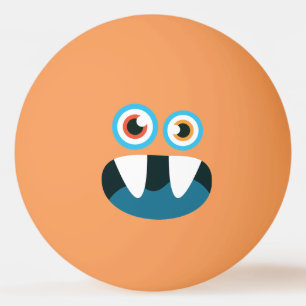 Bolinha De Ping Pong Engraçado Monstro Azul.