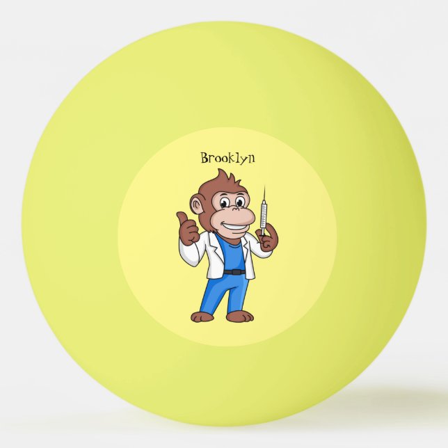Bolinha De Ping Pong Engraçado orangotango macaco (Frente)