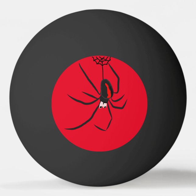 Bolinha De Ping Pong Engraçado Red Back Spider Kids (Frente)