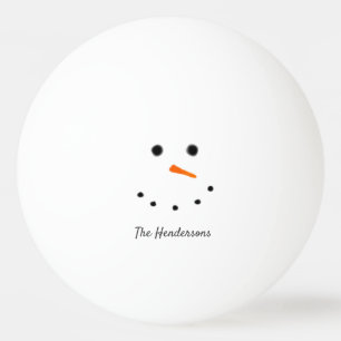Bolinha De Ping Pong Engraçado Snowman Personalizado