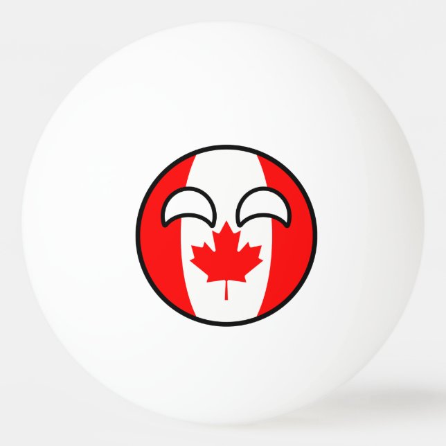 Bolinha De Ping Pong Engraçado Trending Geeky Canadá Countryball (Frente)