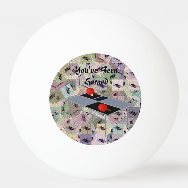Bolinha De Ping Pong Engraçado você ter sido servido de Design de Mesa  (Frente)