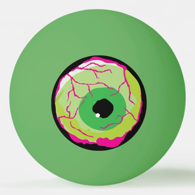 Bolinha De Ping Pong Engraçado Zombie Eyeball Beer ou (Frente)